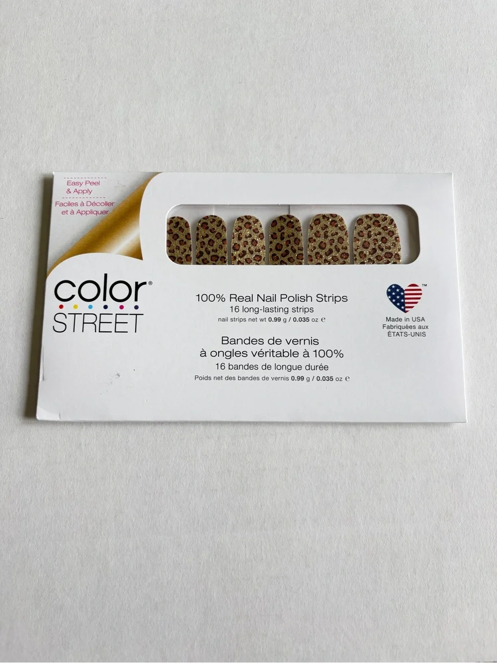 *Retired* Color Street: Safari Chic | Leopard Print Glitter Gold Brown Animal